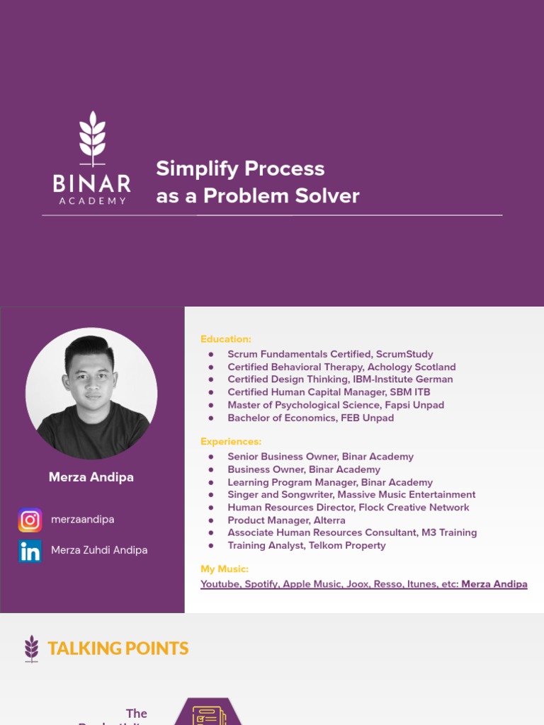 Simplifying Processes for Productivity | PDF
