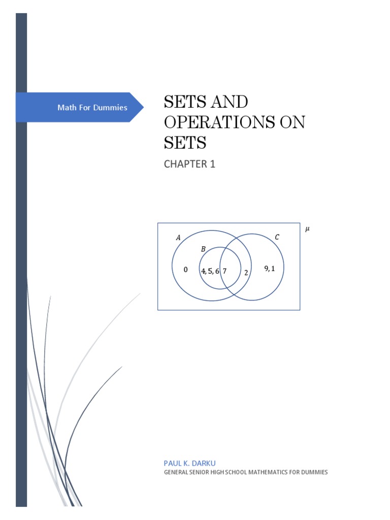 Sets and Operations On Sets | PDF | Set (Mathematics) | Numbers