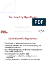 Chap 6 - Constructing Hypotheses