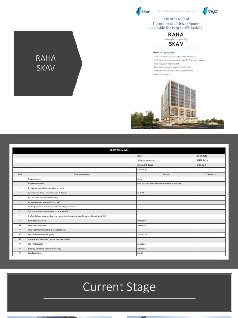 RAHA Whitefield | PDF