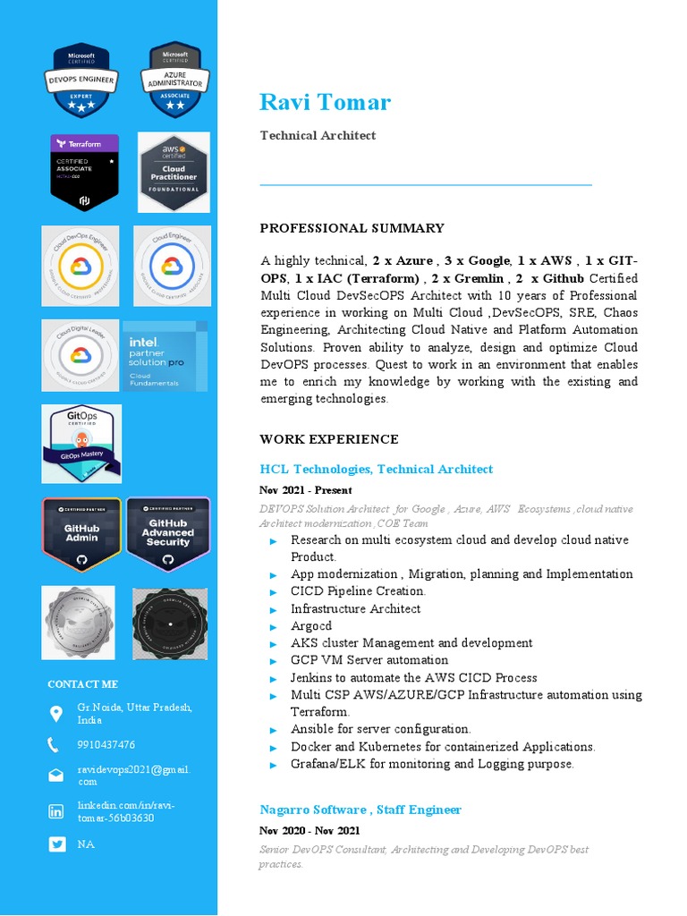 DEVOPS Cloud Architect 2023 | PDF