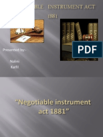 Negotiable Instruments Act 1881