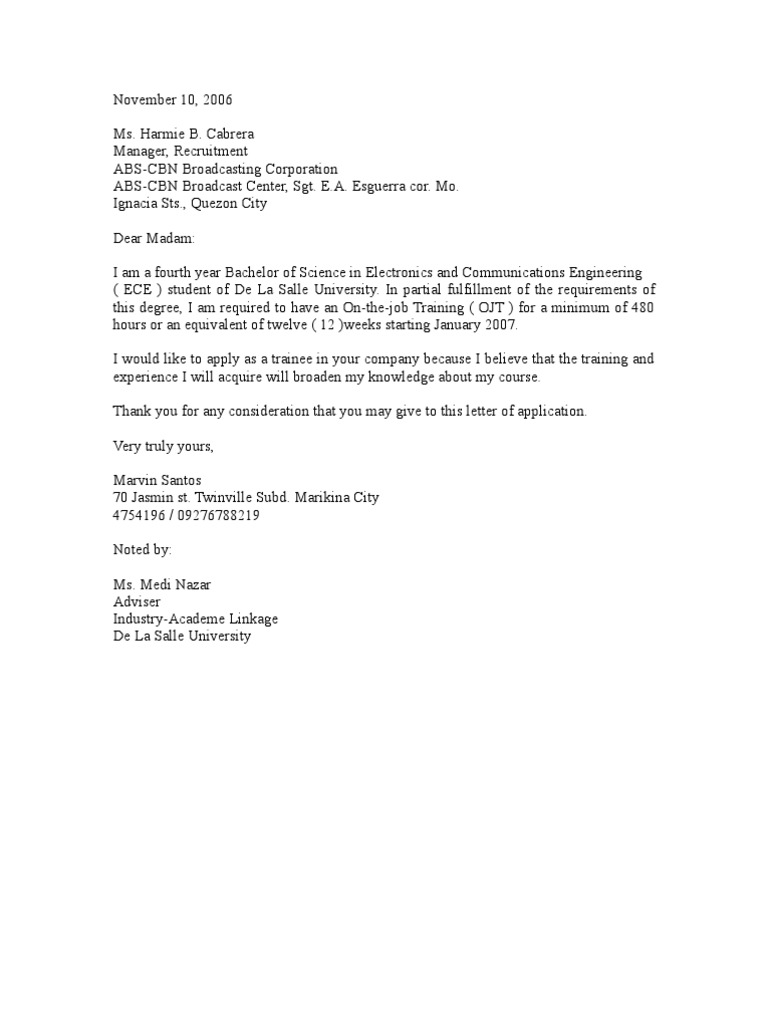 Cover letter for electronics engineer fresh graduate image