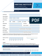 YR Writing Institute Application Form New Students Final 1