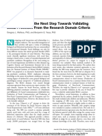 Editorial: Taking The Next Step Towards Validating Social Processes From The Research Domain Criteria