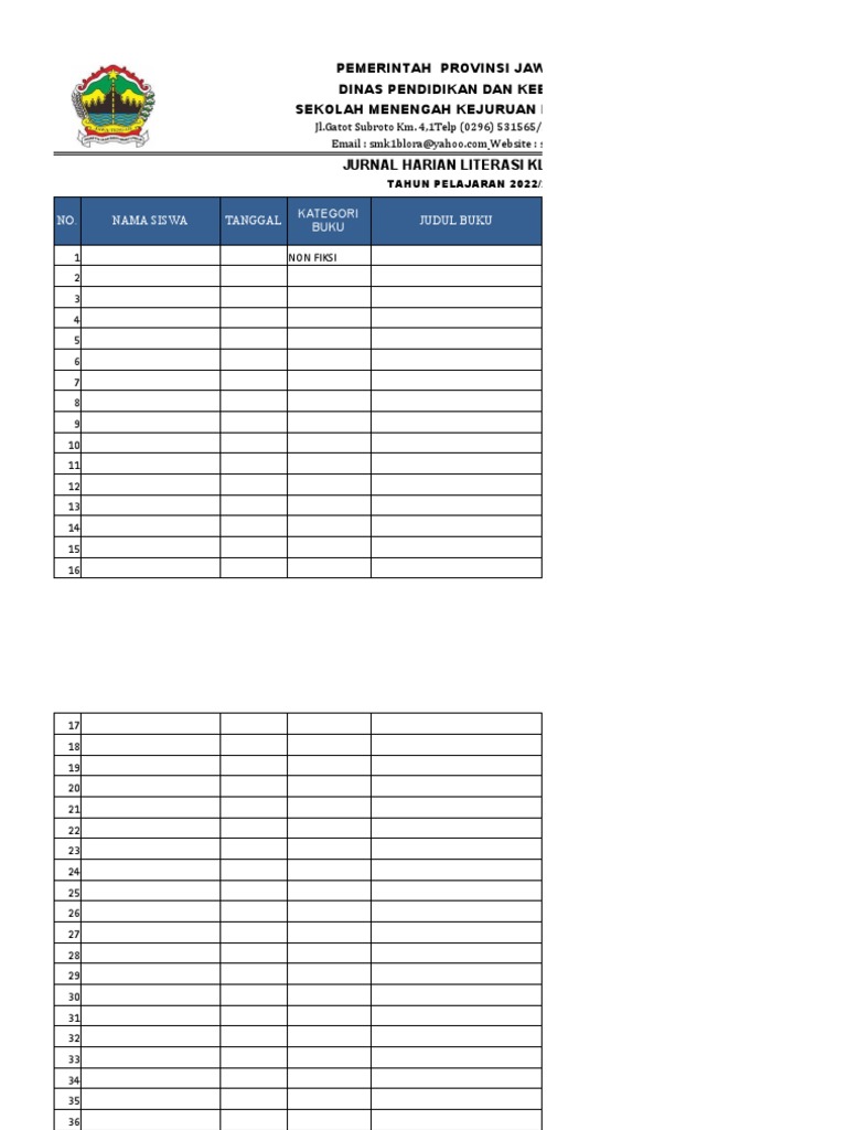 Contoh Jurnal Literasi NEW | PDF