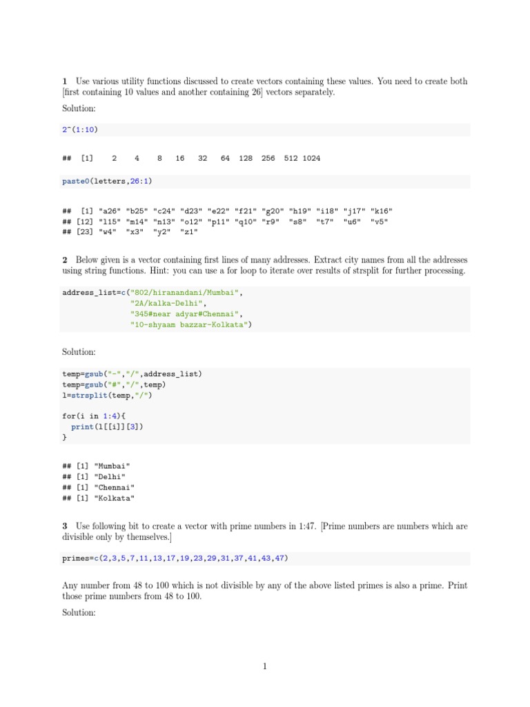 R Programming Utility Functions Guide | PDF | Fuel Economy In ...