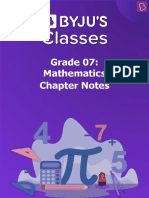 Grade 7 - All Chapter Notes - Math Byju