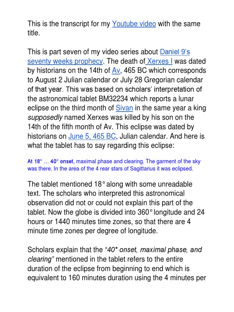 Daniel S 70 Weeks Prophecy Part 7 Bm32234 Tablet It Was Artaxerxes