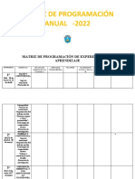 Matriz de Programación Anual de Experiencias de Aprendizaje