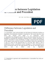Differences Custom Precedent Legislation