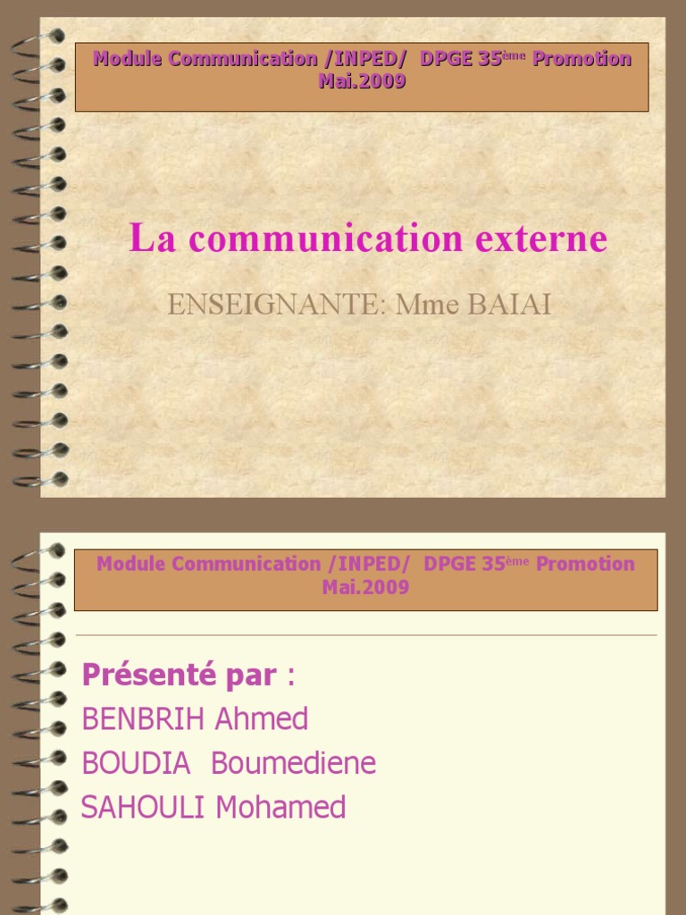 Importance de la communication externe | PDF