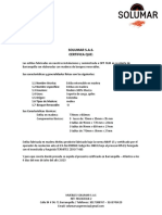 Certificado de Fumigacion Solumar