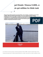 Exclusif-Sénégal-Monde - Moussa SARR
