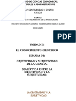 SEMANA 08 - Objetividad y Subjetivida - E.AP. CONTABILIDAD I GRUPOS (A y B) - UNC - CHOTA