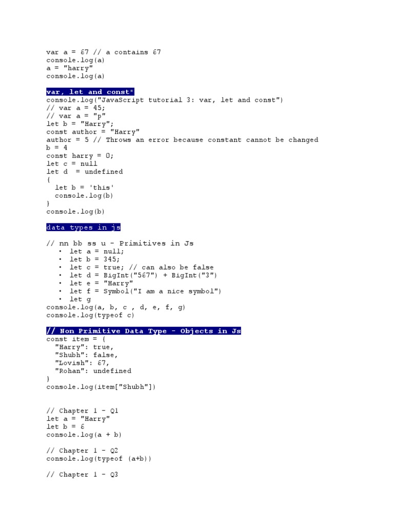 Notes js from code with harry pdf software development computing