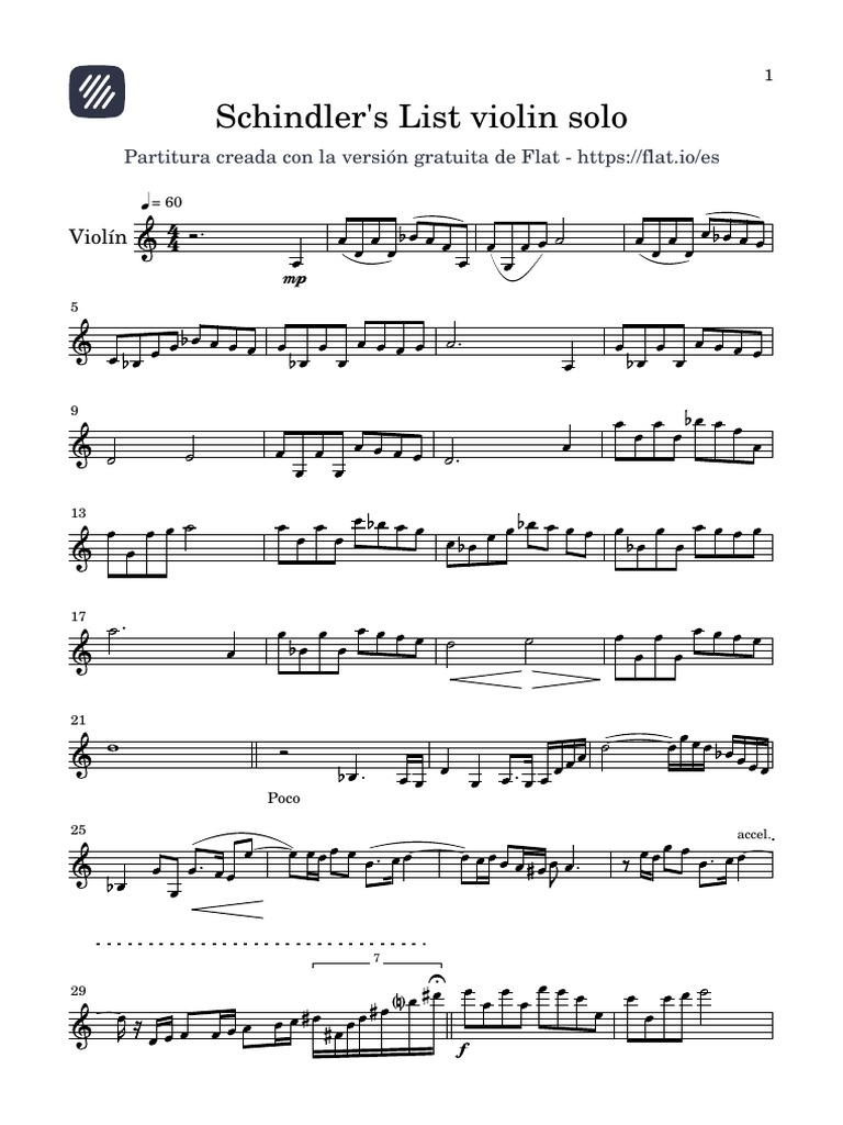 Schindler's List Violin Solo PDF