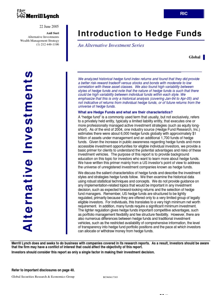 Hedge Fund 220605 Ml Pdf Hedge Fund Leverage Finance