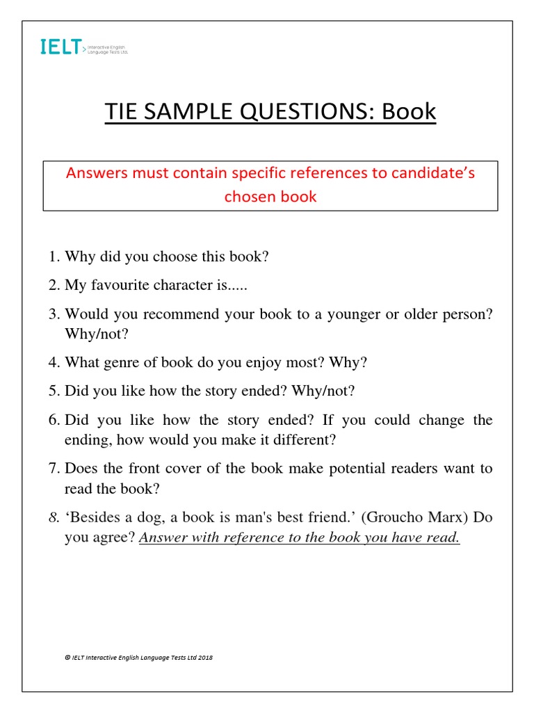 Sample Written TIE Questions | PDF | News | Linguistics