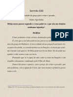 Santo Agostinho - Sermão 030 (A Necessidade Da Graça para Evitar o Pecado)