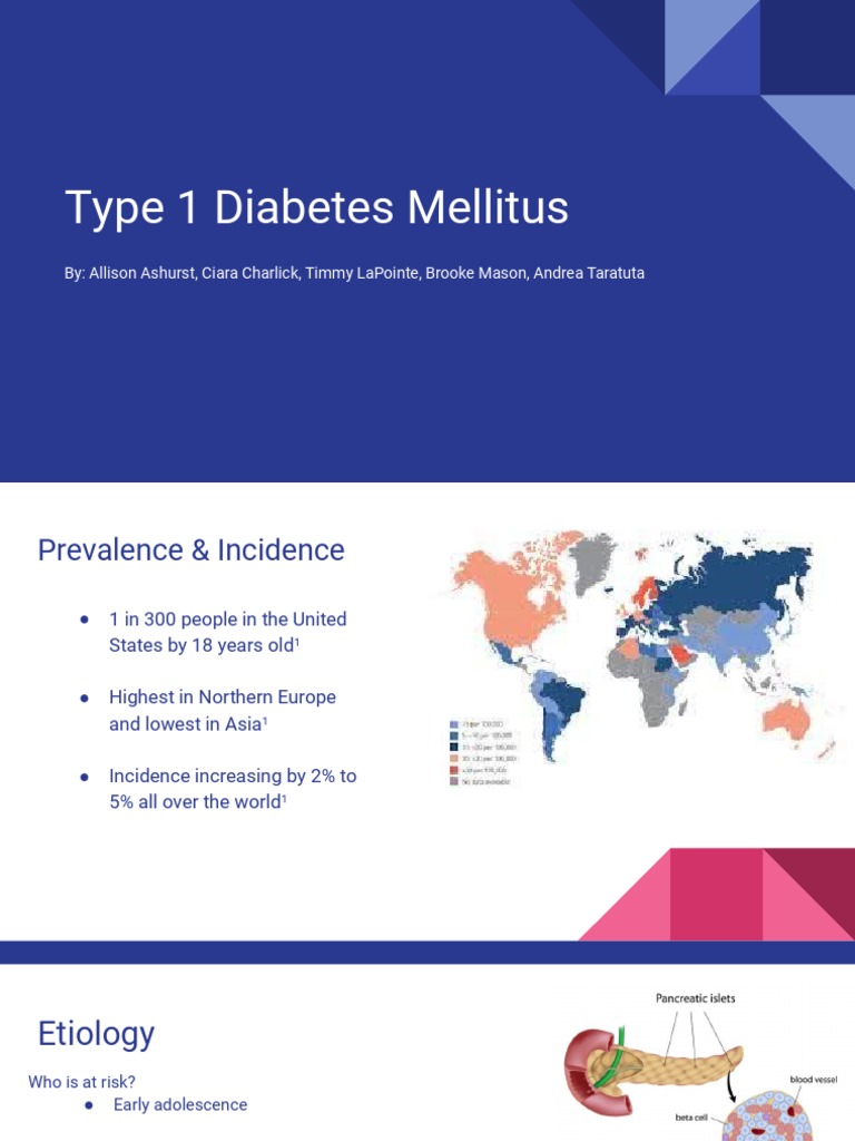 Type 1 Diabetes Presentation | PDF | Disorders Of Endocrine Pancreas ...