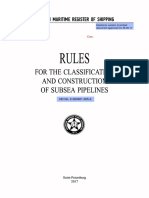 Rules: For The Classification and Construction of Subsea Pipelines