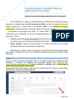 Orientações Adesão Curso Aperfeiçoamento em Mentoria No Simec-Par 4 (Municipais)