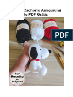Snoopy Cachorro Amigurumi Receita de PDF Gratis