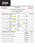 IT - Revision Worksheet Answers