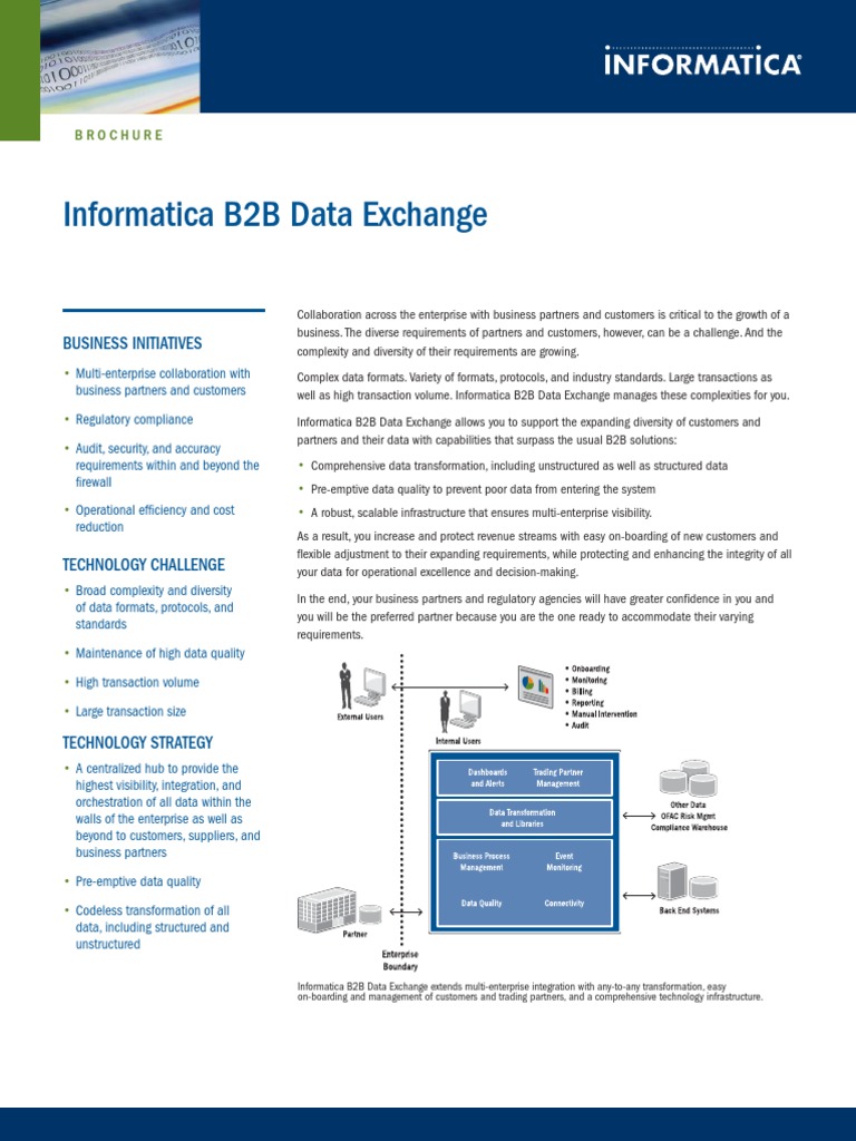 Informatica B2B Data Exchange: Business Initiatives | PDF | Electronic ...