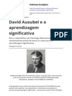 David Ausubel e A Aprendizagem Significativa