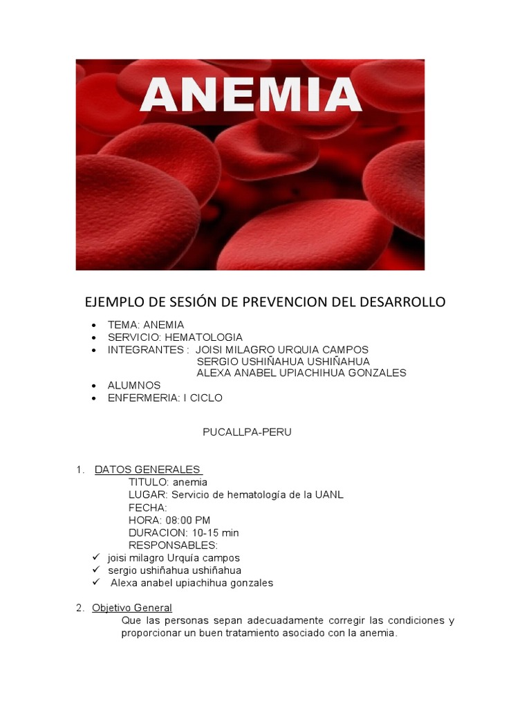 Grupo 08 1b Pdf Anemia Causas De La Muerte