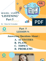 Part 5 Listening Lesson 9-10