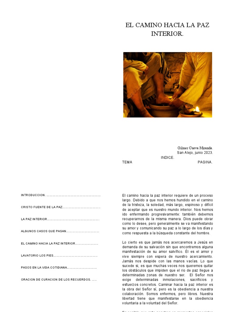 Camino hacia la paz interior | PDF | eucaristía | Amor