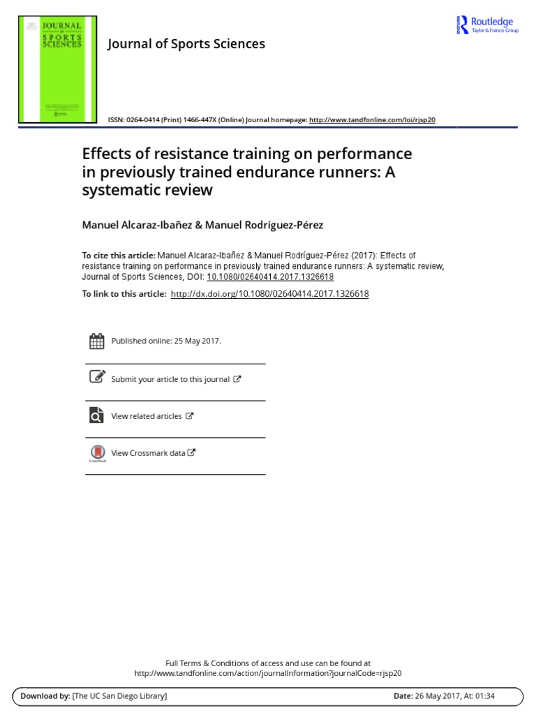 Effects of Resistance Training On Performance in Previously Trained