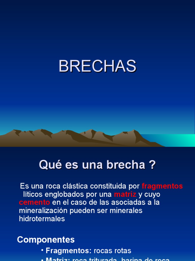Definición y Tipos de Brechas Geológicas | PDF | Roca (geología) | Roca ...