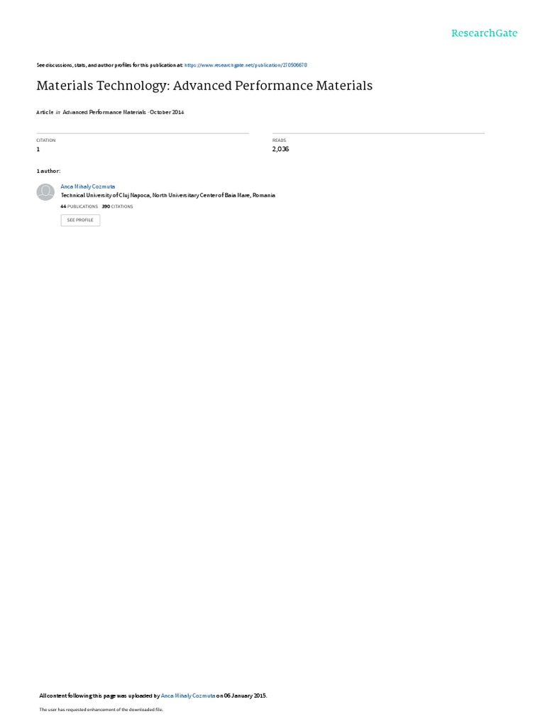Materials technology advanced performance materials pdf titanium