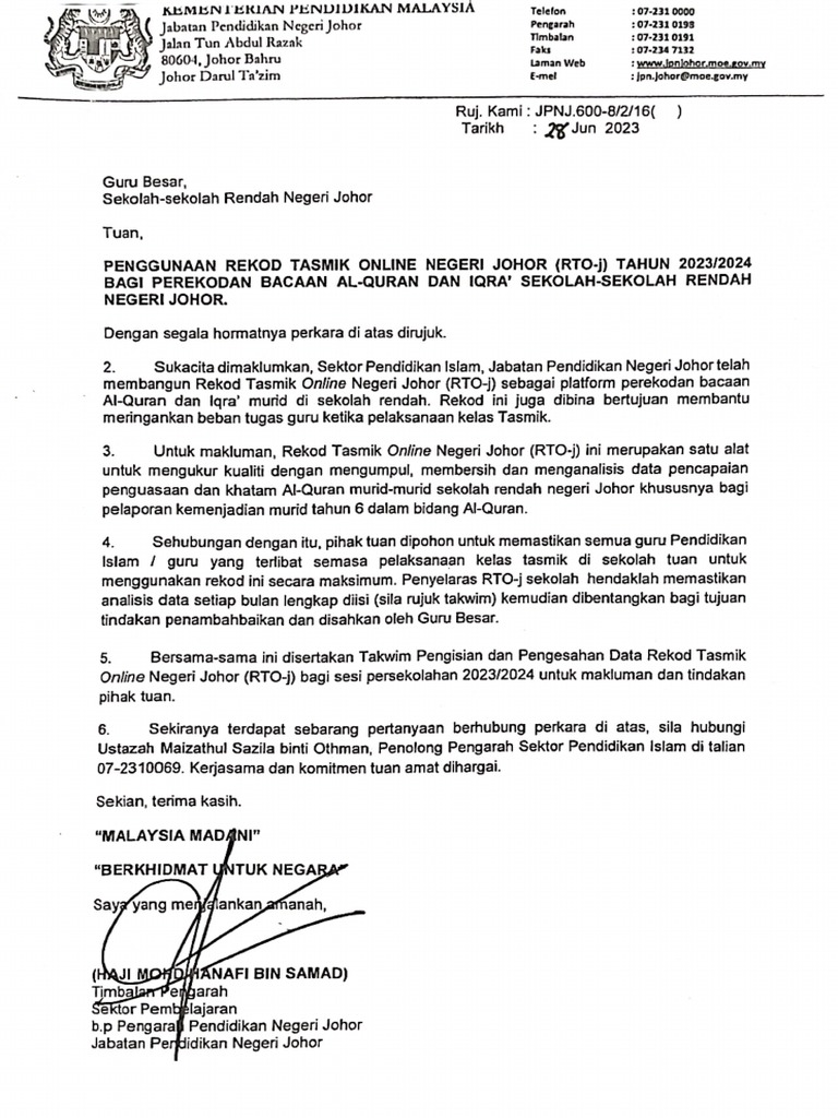 Penggunaan Rtoj 2023-2024 | PDF