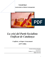 La Crisi Del Partit Socialista Unificat de Catalunya 81977 1982