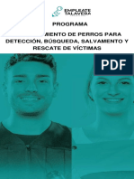 Adiestramiento de Perros para Detección, Búsqueda, Salvamento y Rescate de Víctimas