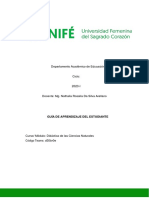 Departamento Académico de Educación: Guía de Aprendizaje Del Estudiante