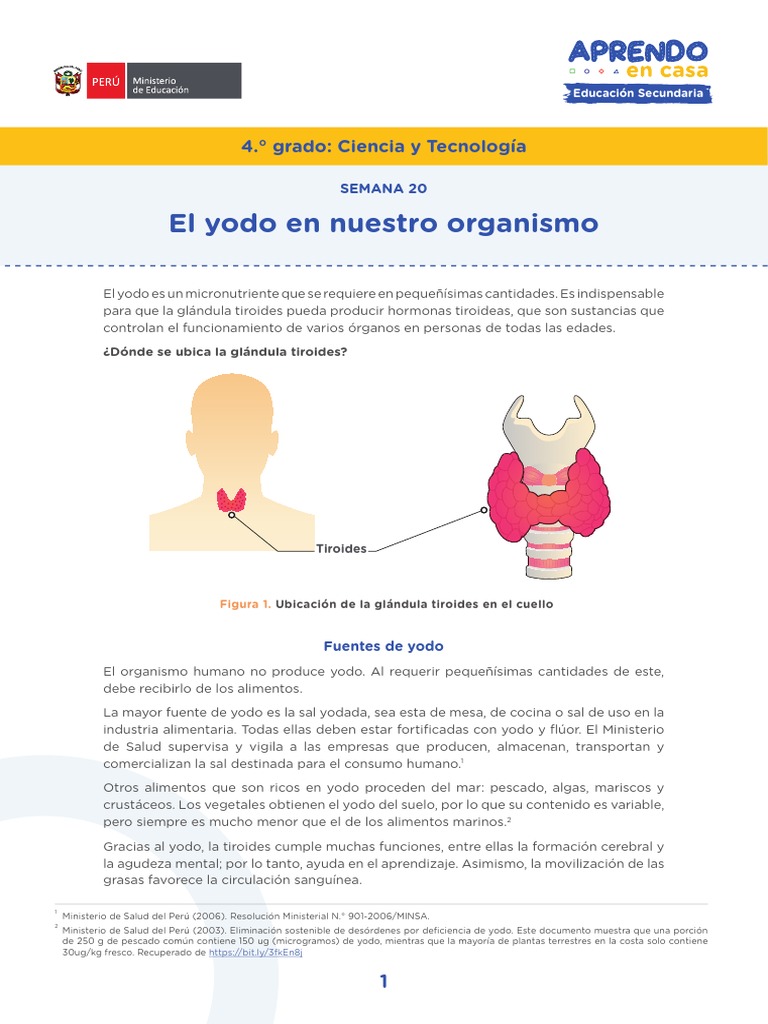 Importancia del Yodo en la Salud Humana | PDF | Yodo | Sangre