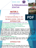 Ee) Manajemen Pembiayaan & Penganggaran Kes Materi 3 THN 2023