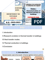 Présentation PowerPoint Du Groupe 1 (Characterisation of Thermal Transfert in Buildings)
