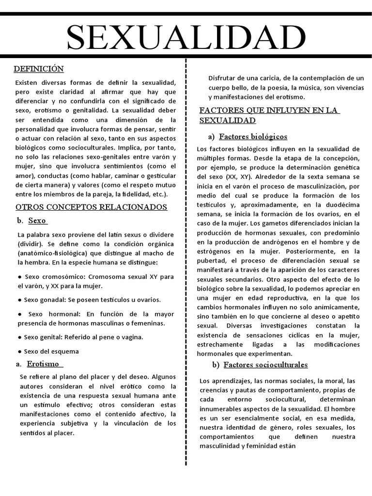 Dimensiones de la Sexualidad Humana | PDF | Relaciones personales ...