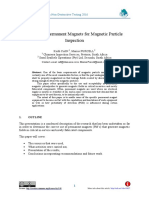 The Use of Permanent Magnets For Magnetic Particle