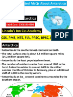 Most Repeated Mcqs About Antarctica Continent