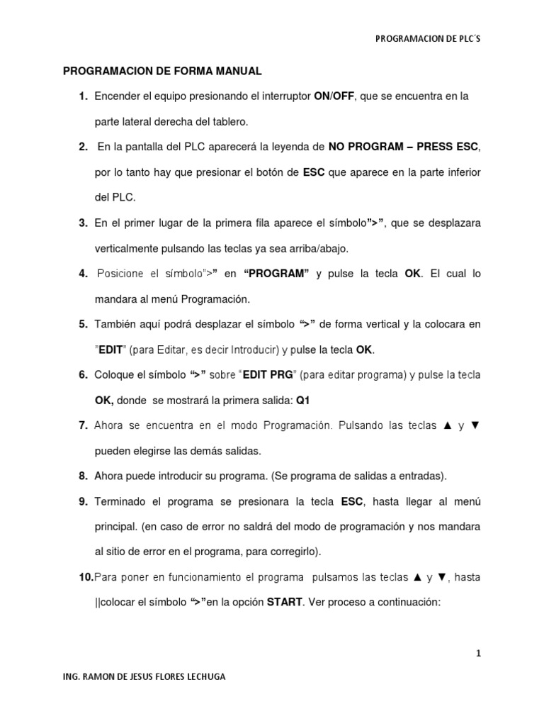 Programación de PLC-3 y LOGO! | PDF | Controlador lógico programable ...