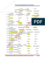 MTH 100 Final Trignometry MCQ S and Notes