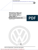 Volkswagen 6 Speed Manual Gearbox 02s Workshop Manual